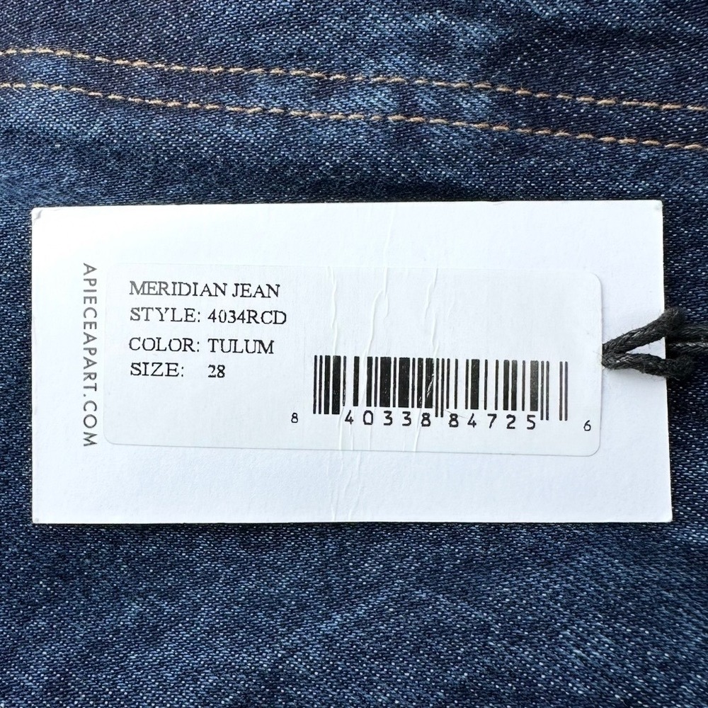Apiece Apart Meridian 100% Cotton Jean Slouchy High Rise Tulum Wash Size 28‎ NWT - Picture 10 of 13